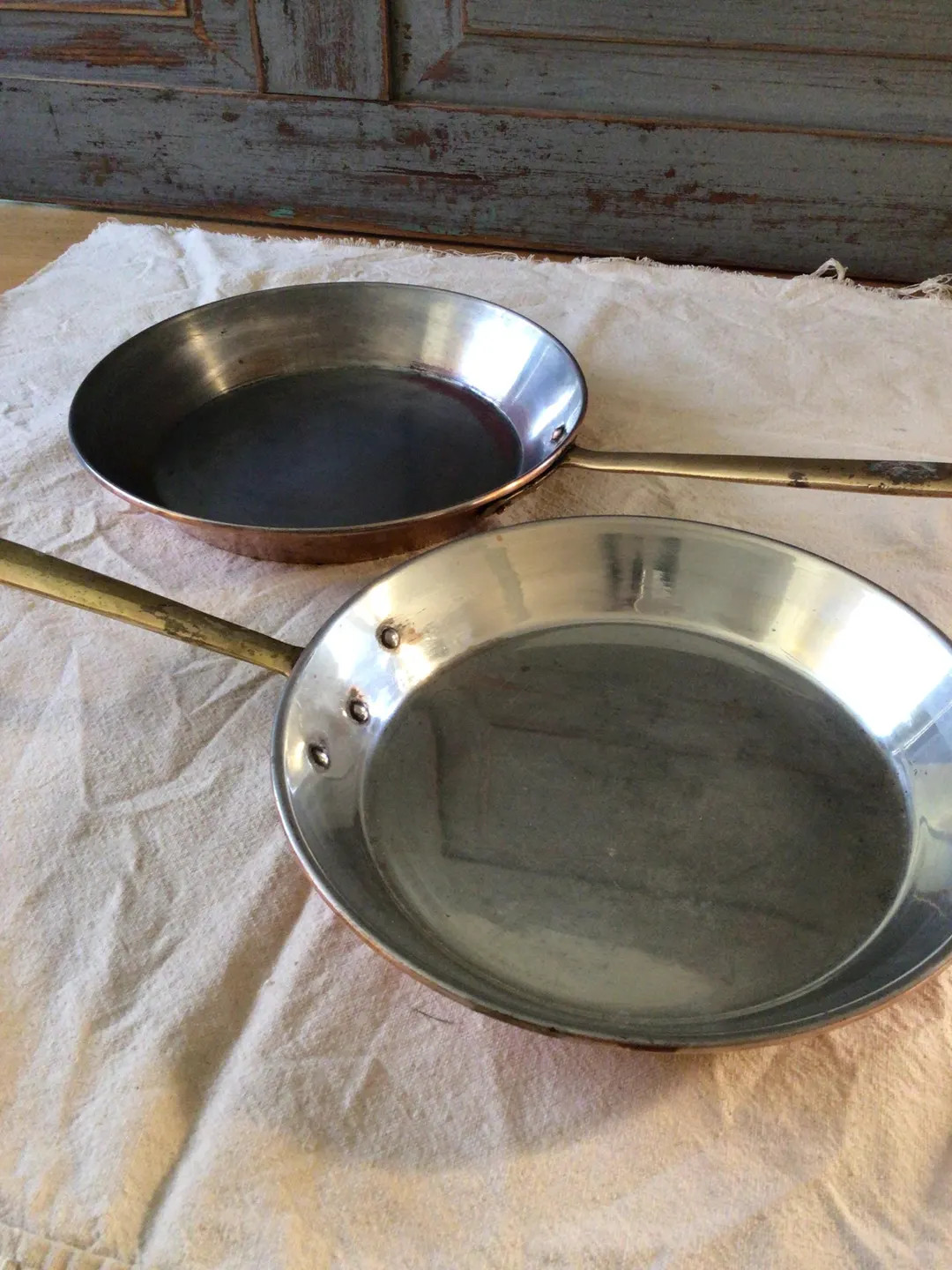 Vintage Matching Copper Fry Pans Marked COPRAL Made in Portugal - Etsy | Etsy (US)