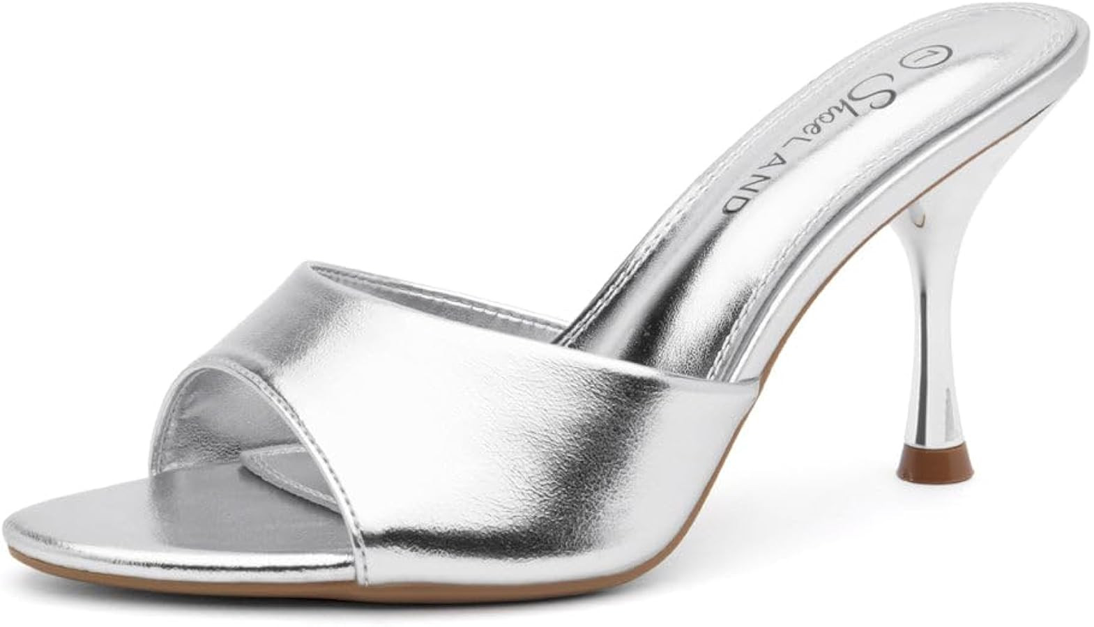 Shoe Land Women’s Mule Heels, Slip-On Pointed Toe Stiletto Heeled Dress Sandals, Backless Pumps... | Amazon (US)