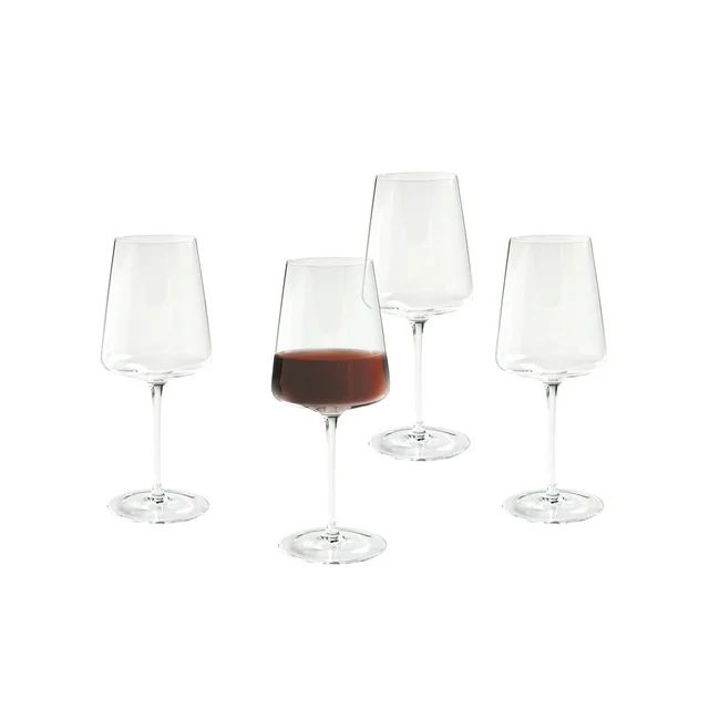 Better Homes & Gardens Clear Flared Red Wine Glass with Stem 17 ounce, 4 Pack | Walmart (US)