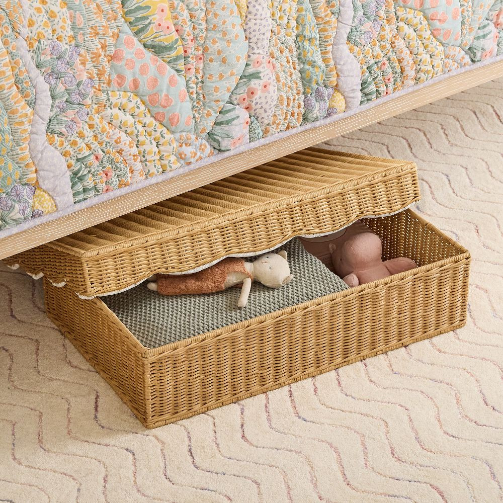 Scallop Rattan Underbed Storage | West Elm (US)