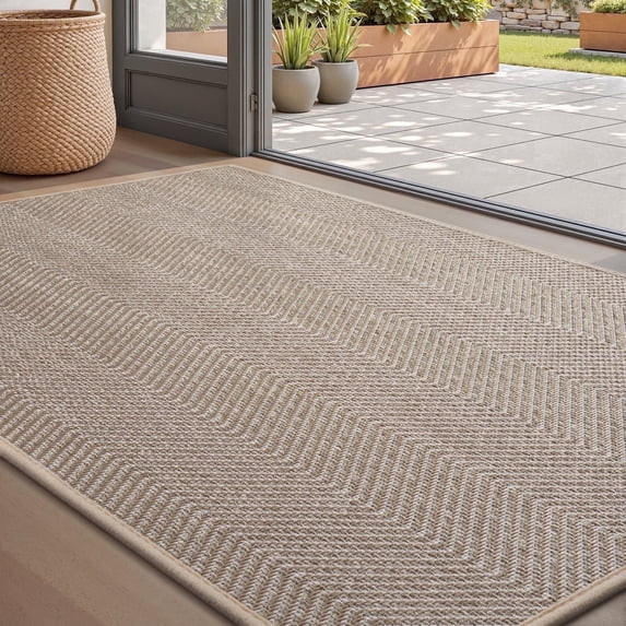 FEELHOME Door Mats for Inside 17"x30" Non Slip Rubber Welcome Mat for Inside Low-Profile Dirt Tra... | Walmart (US)