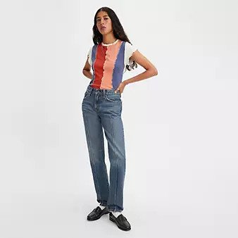 Middy Straight Pintuck Women's Jeans | LEVI'S (US)