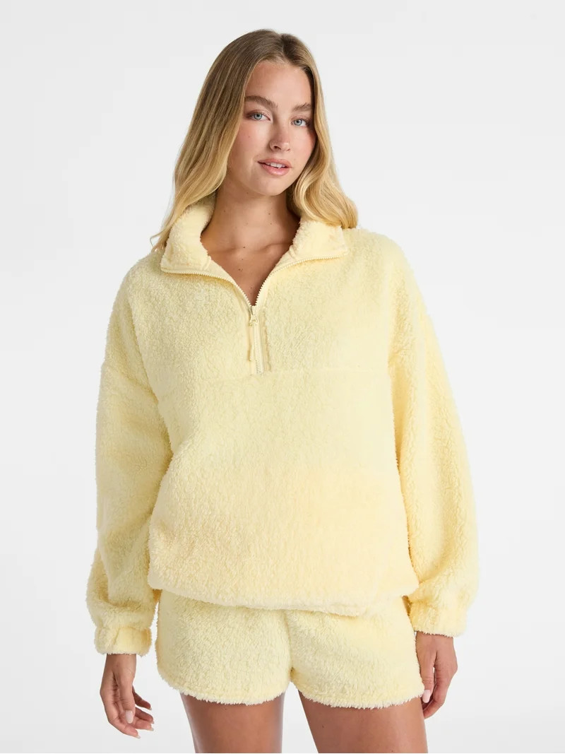 No Boundaries Plush Pullover, Women's | Walmart (US)