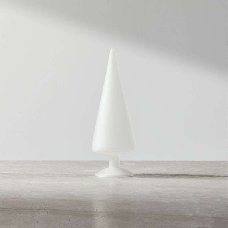 Paz Extra-Small Frosted Glass Tree + Reviews | CB2 | CB2