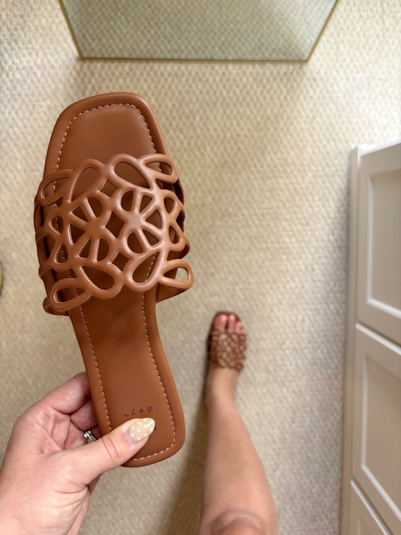 New sandals from @Target love the fun design! Memory foam, soft moveable slide 

TTS

#LTKTravel #LTKSaleAlert #LTKootd