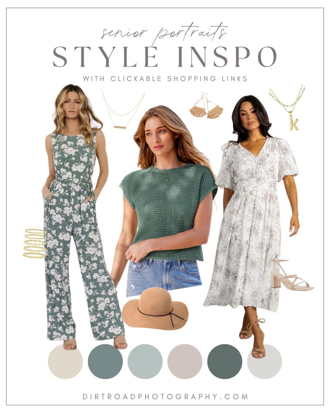 Spring Senior Picture Style Inspo 🌸📸

Planning your senior photos this spring? Whether you’re going for soft & feminine or relaxed & polished, these outfits are perfect for creating a timeless, camera-ready look. Think breezy florals, cozy knits, and earthy tones that pop beautifully in natural light!

I’ve rounded up everything you see here—from dresses to accessories—so you can shop the exact pieces and feel confident showing up to your session styled & stunning. ✨

💡 Pro tip: Choose outfits with texture and movement—they always photograph beautifully!

Tap to shop each item directly and get ready to slay your spring senior session! 👗🌿

#SeniorPictureOutfits #SpringStyleInspo #LTKspring #SeniorPhotoStyle #WhatToWearForPhotos #PhotoshootOutfits #ClientStyling

#LTKStyleTip #LTKSaleAlert #LTKMidsize