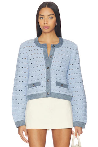 Steve Madden Cassette Cardigan in Baby Blue & Denim from Revolve.com | Revolve Clothing (Global)