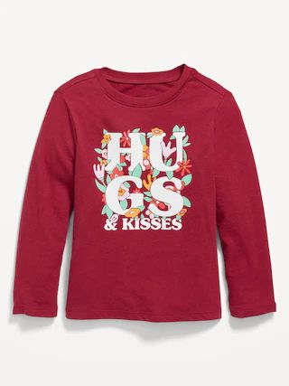 Long-Sleeve Unisex Valentine&#x27;s Graphic T-Shirt for Toddler | Old Navy (US)