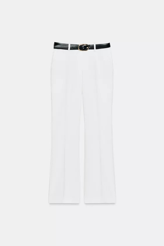STRAIGHT TROUSERS WITH BELT | Zara UK