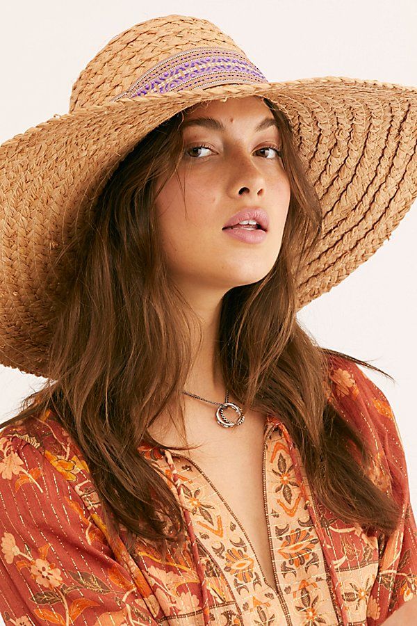 Macarena Wide Brim Straw Hat by 'ale by Alessandra at Free People, Cocoa, One Size | Free People (UK)