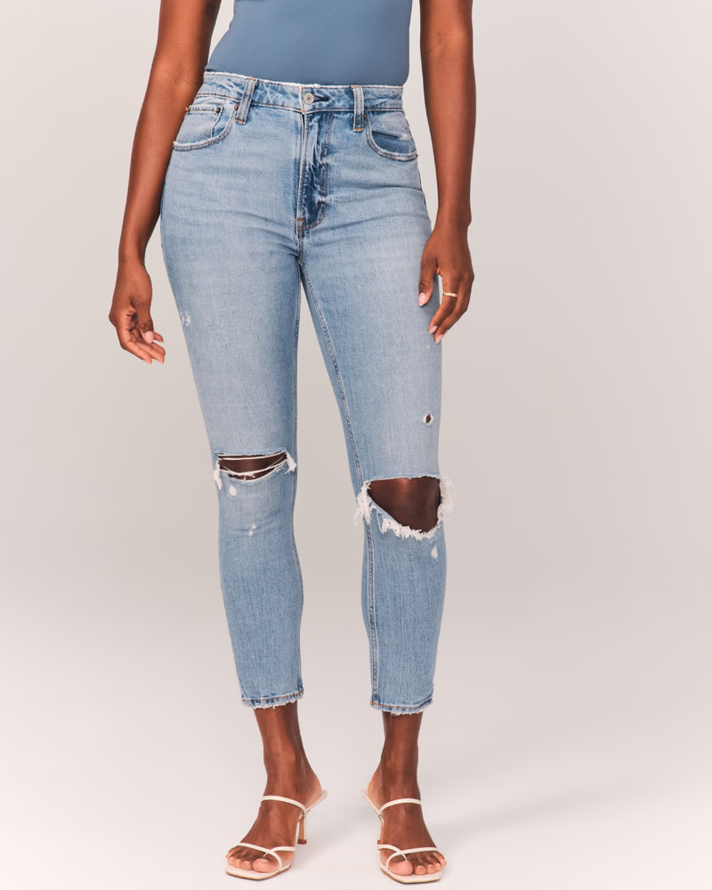Curve Love High Rise Skinny Jeans | Abercrombie & Fitch (US)