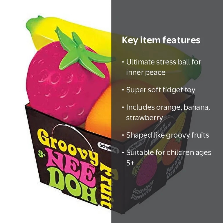Schylling Nee Doh Groovy Fruit - Novelty Toy | Walmart (US)
