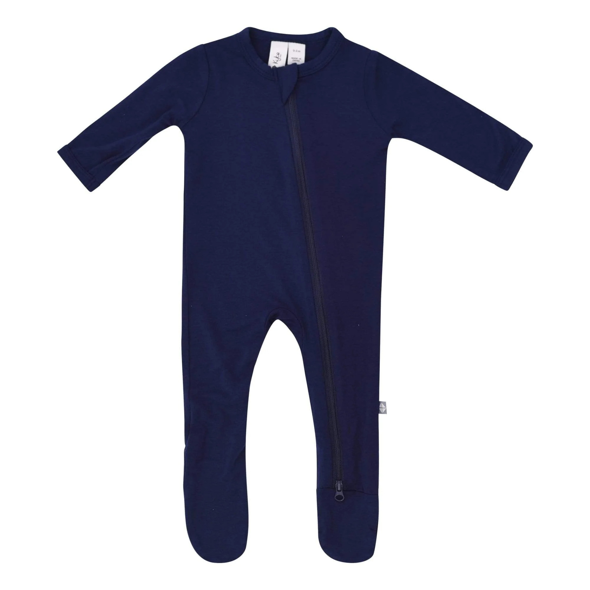 Zippered Footie in Navy | Kyte BABY