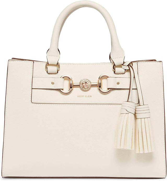 Anne Klein E/W Horsebit Satchel, Anne White | Amazon (US)