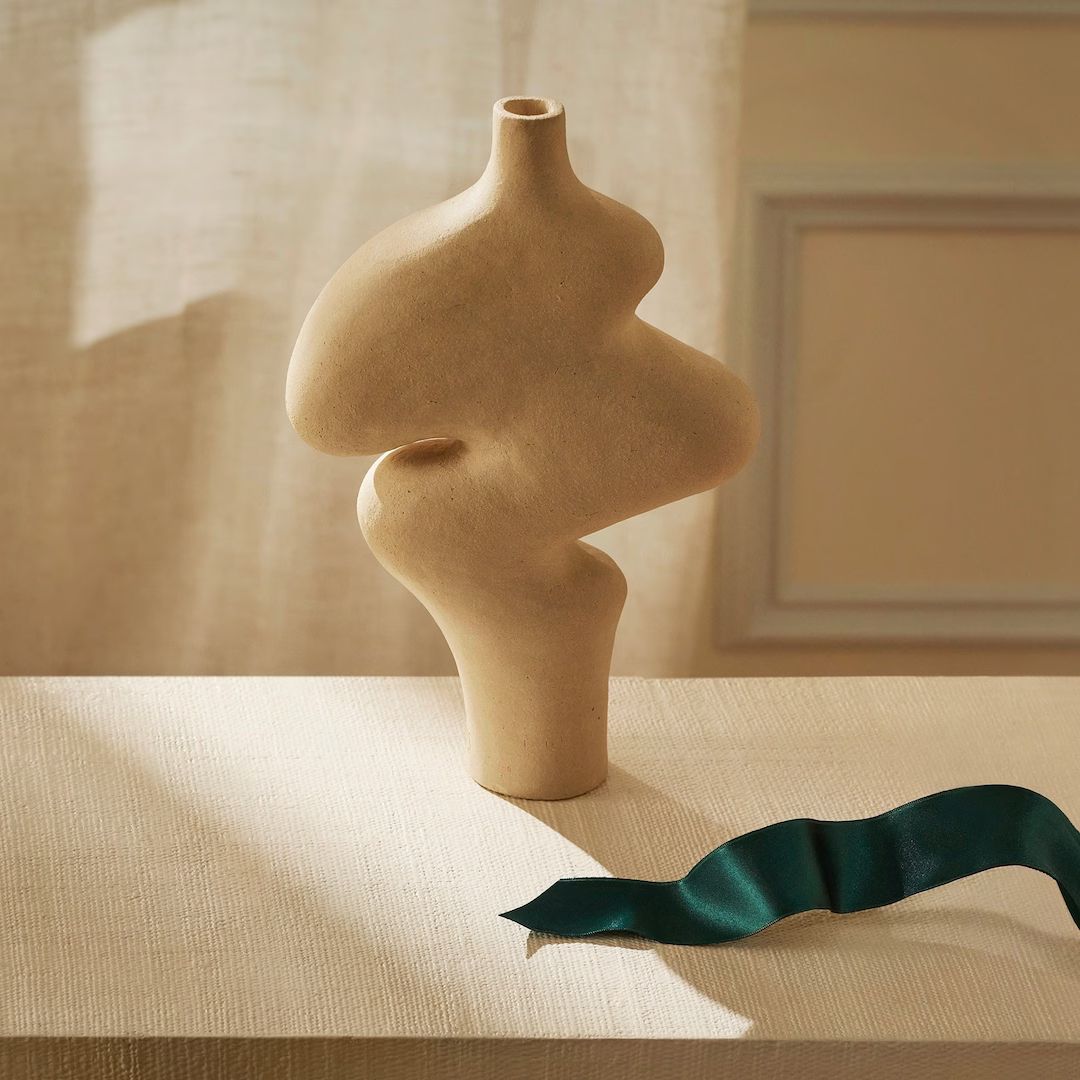 Beige Sculptural Ceramic Vase M33 Vessel - Etsy | Etsy (US)