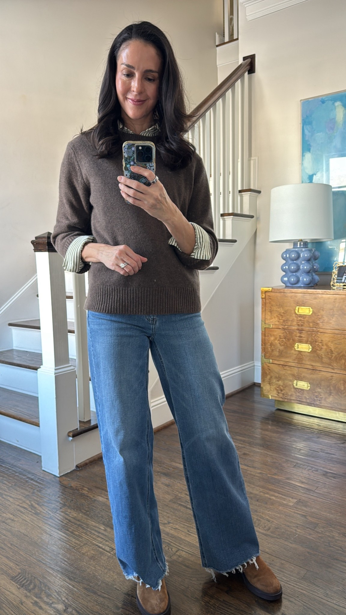 I love this oversized cashmere sweater so much that I bought 3 colors. And these wide leg jeans are perfect and only $50.

Sweater: size XS 
Jeans: fit TTS and are available in 4 lengths and several colors

#LTKOver40 #LTKootd