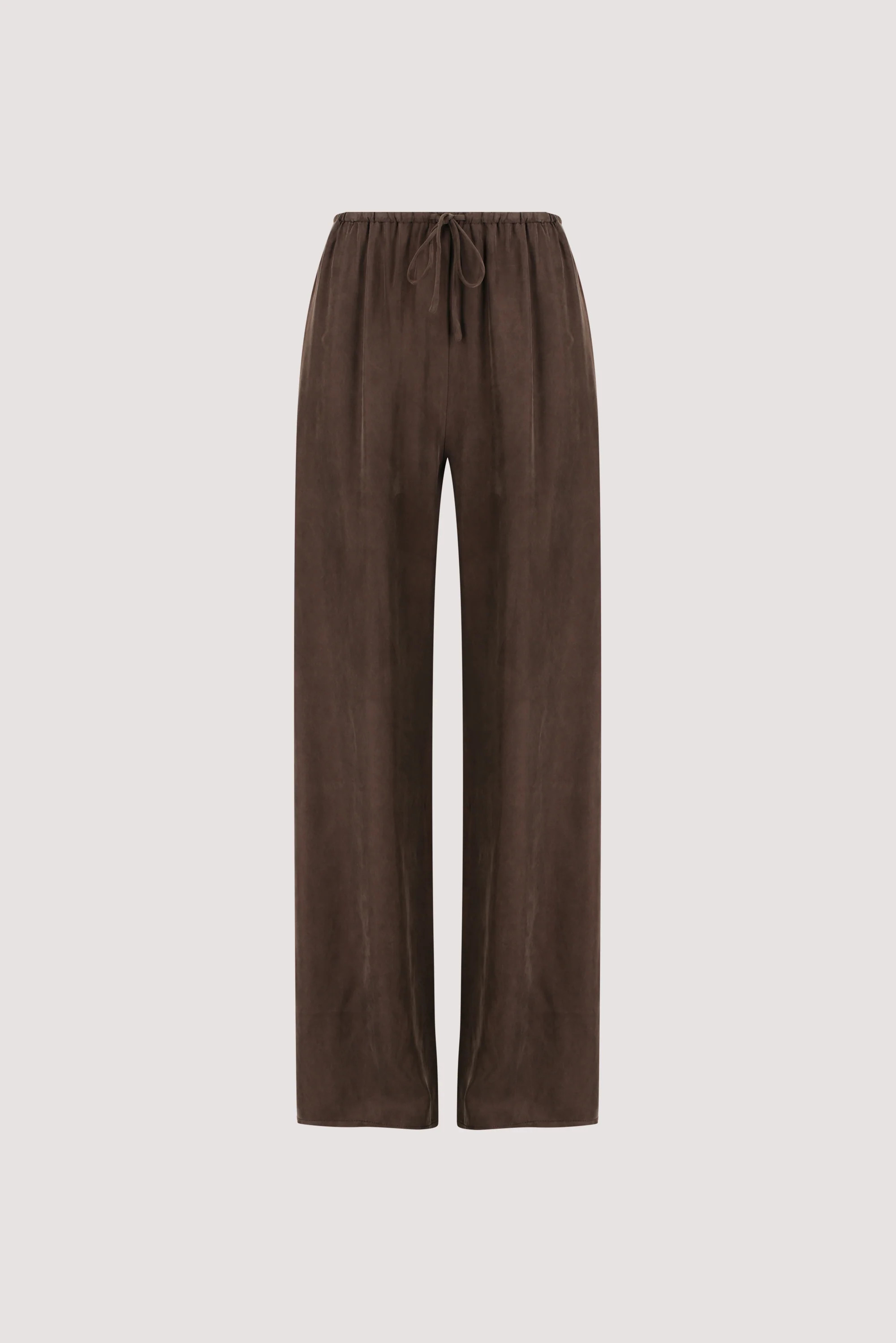 ADDIE BITTER CHOC CUPRO PANT | DISSH