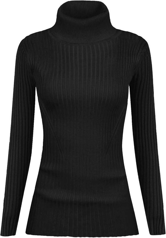 v28 Mock Neck Ribbed Sweaters for Women Cute Sexy Knitted Warm Fitted Fashion Pullover Sweater | Amazon (US)