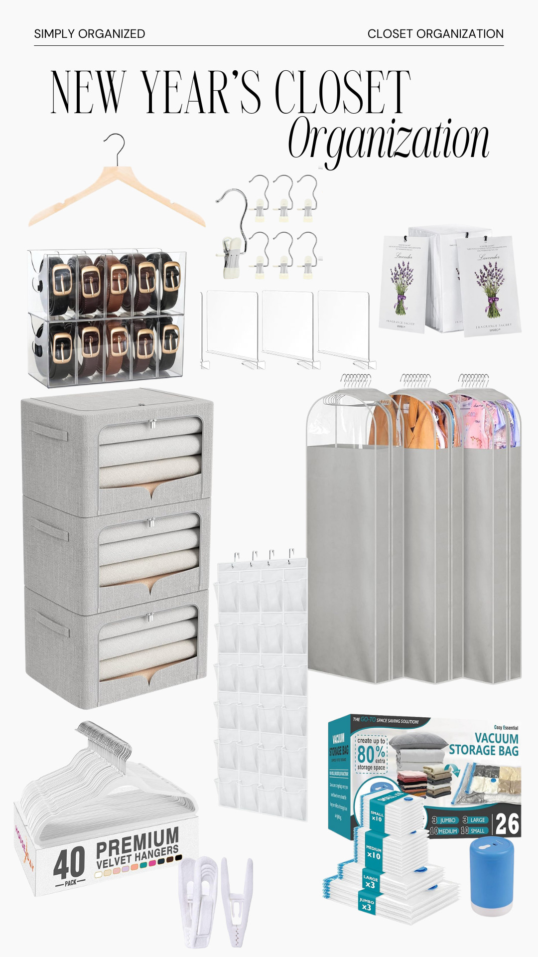 Whether it's a new year or not, it's always a great time to declutter and organize your closet! These are some of my favorite products for organizing yours... 

 #LTKSeasonal #LTKHome #LTKSaleAlert