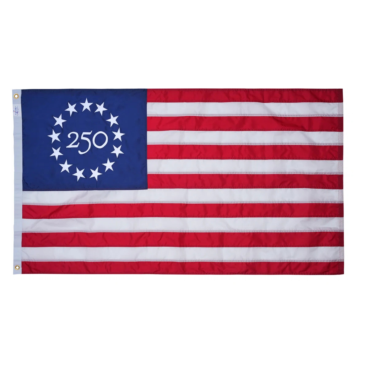Premium Betsy Ross Flag Made in USA, Heavy Duty Nylon with Embroidered Stars | Wayfair North America