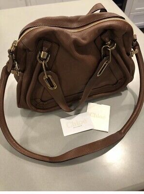 Authentic Small Chloe Hand Bag Paraty Brown Leather 368181 | eBay AU