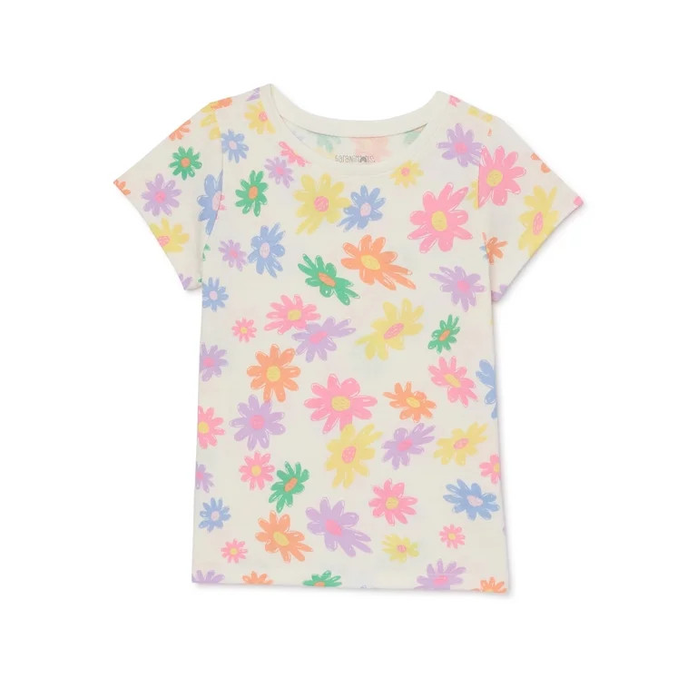 Garanimals Toddler Girl Short Sleeve Print T-Shirt, Sizes 18M-5T - Walmart.com | Walmart (US)