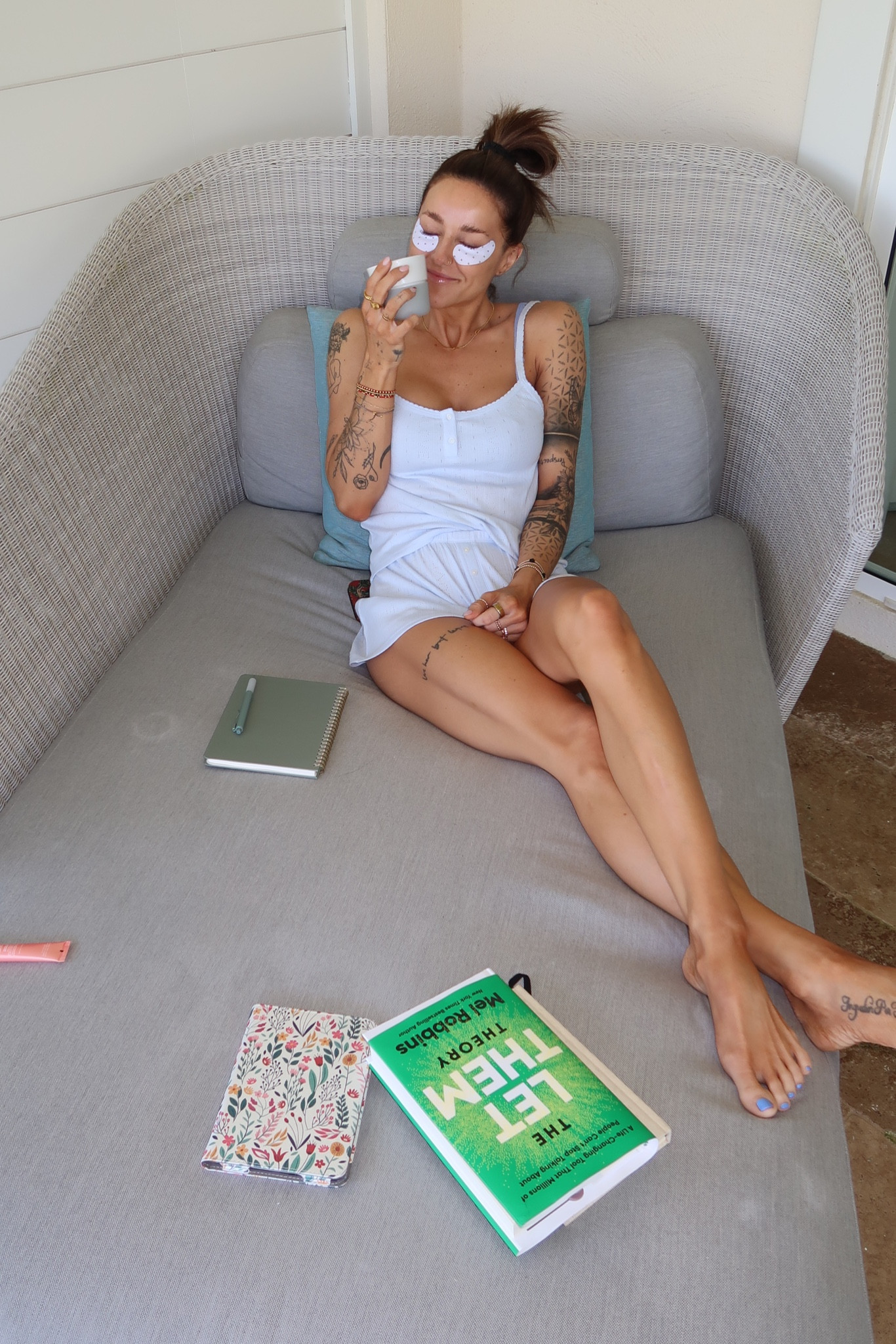 Pajama set, #travel 
Wearing small tts 

#LTKTravel #LTKStyleTip #LTKBeauty