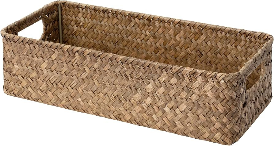 StorageWorks Wicker Toilet Paper Basket for Back of Toilet Baskets, Seagrass Bathroom Basket Orga... | Amazon (US)