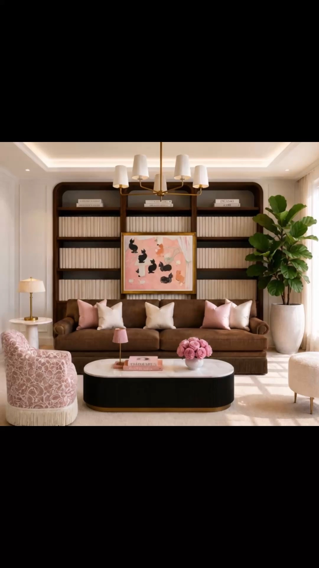 A beautiful way to transition the living room from summer into fall is to start with richer texture and deeper color while keeping the overall feeling light and polished. This brown velvet sofa immediately brings in that warmer fall mood, while the soft pinks, creamy neutrals, and floral accent chair keep the room playful and still connected to summer.

I especially love the mix here — the velvet sofa adds depth, the floral accent chair introduces pattern and personality, and the marble-top coffee table keeps everything feeling refined. The statement chandelier, dark wood bookcase, artwork, greenery, and layered home accents finish the room with that collected, modern-classic feeling.

If you’ve been thinking about refreshing your living room for the season, Arhaus is up to 50% off this weekend only — a great time to shop sofas, accent chairs, coffee tables, lighting, bookcases, art, and home décor.

#LivingRoom #LivingRoomDesign #LivingRoomDecor #FallLivingRoom #FallDecor #TransitionalDecor #TransitionalStyle #VelvetSofa #BrownSofa #AccentChair #FloralChair #CoffeeTable #Chandelier #Bookcase #Bookshelf #WallArt #HomeAccessories #HomeDecor #HomeAccents #InteriorDesign #Arhaus

#LTKdayinmylife #LTKHome #LTKSaleAlert