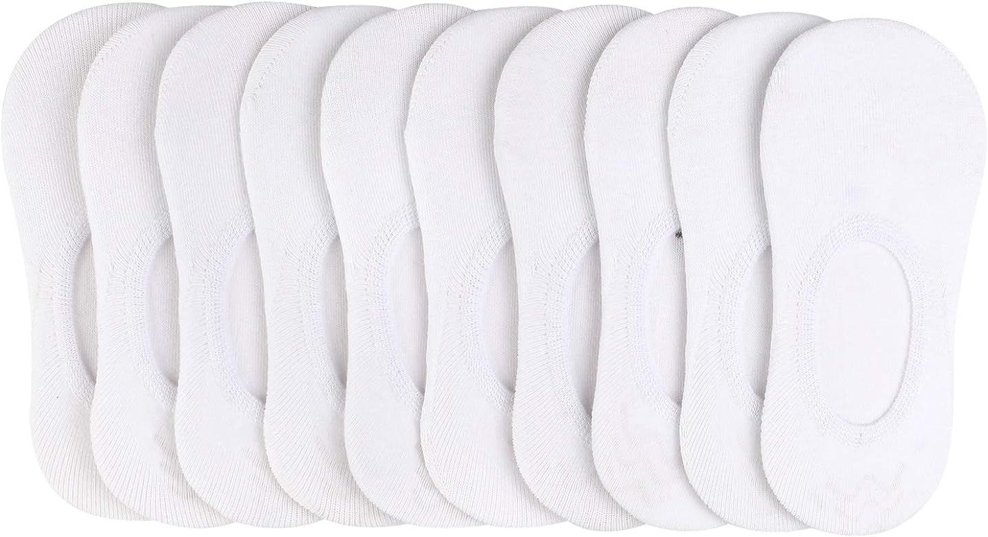 BOOPH 10 Pairs No Show Socks for Girls Boys Anti-slip Low Cut Kid Socks 3-9 Year | Amazon (US)