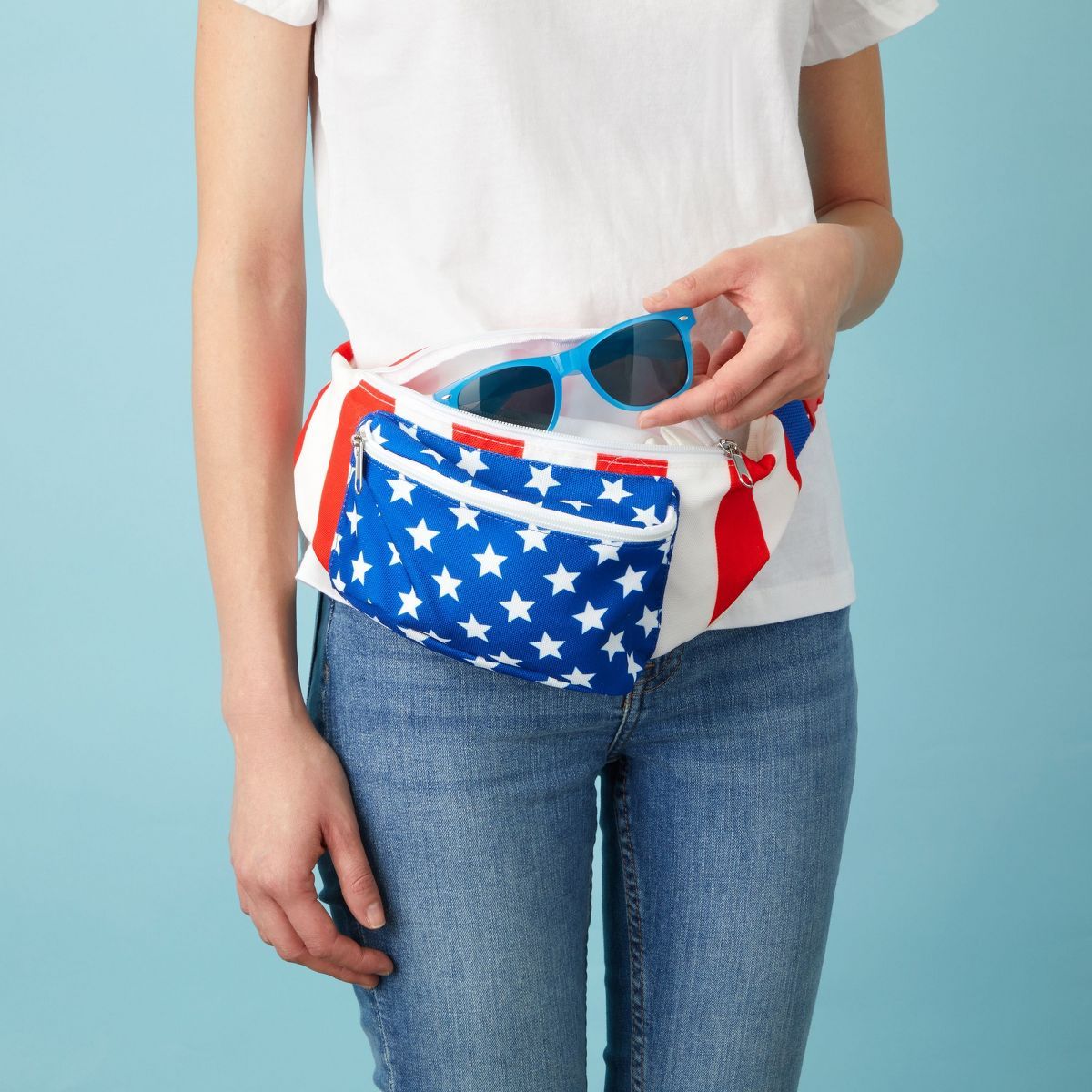 Juvale American Flag Fanny Pack for Women and Men, Patriotic USA Crossbody Bag with Adjustable Wa... | Target