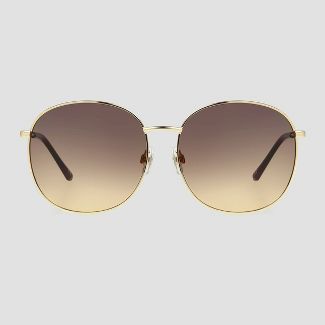 Women&#39;s Oversized Metal Round Sunglasses - Universal Thread&#8482; Gold | Target