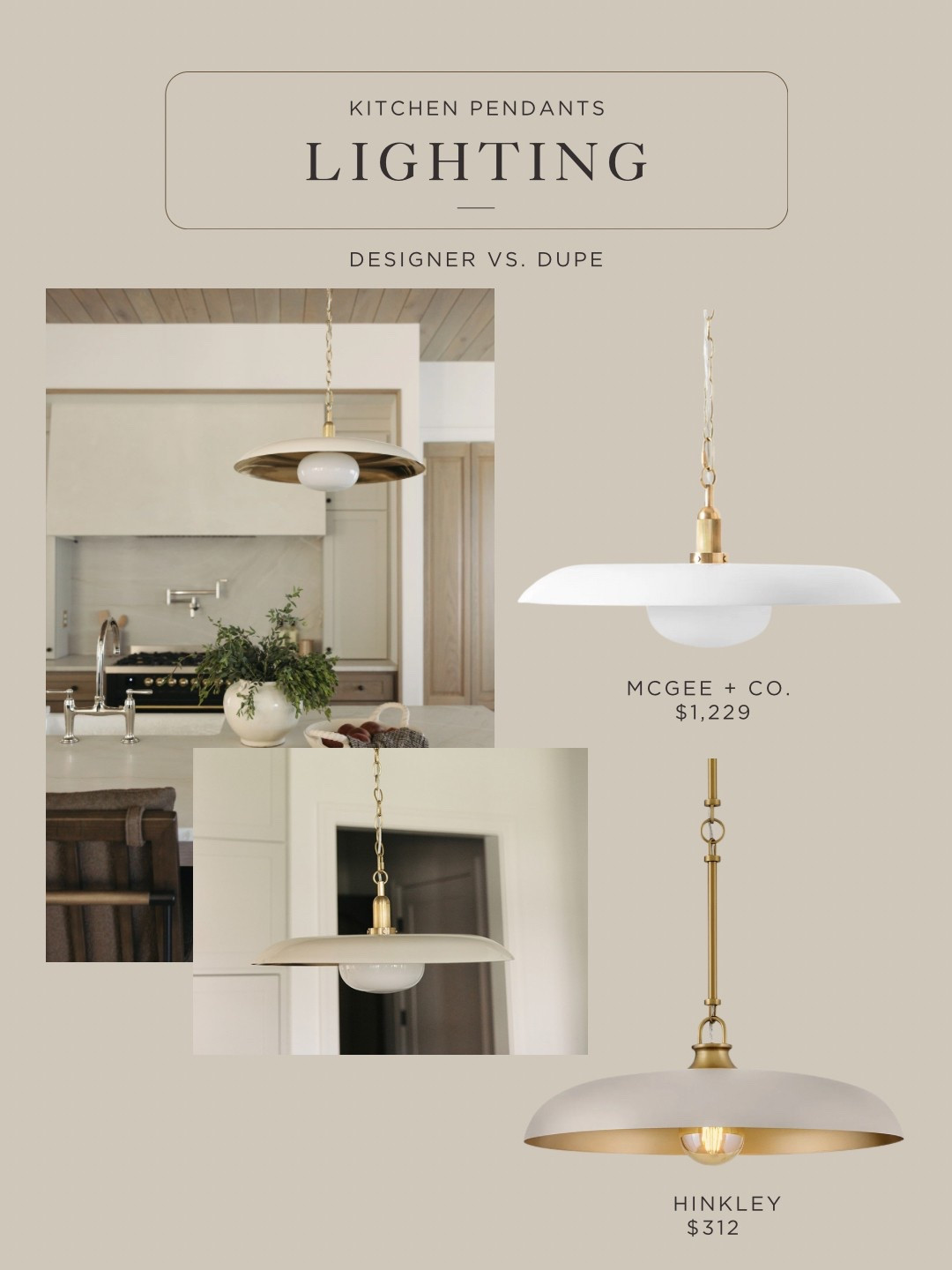 Designer VS. Dupe 
#lighting #pendants #dupe #mcgeeandcodupe


#LTKSaleAlert #LTKFallSale #LTKHome
