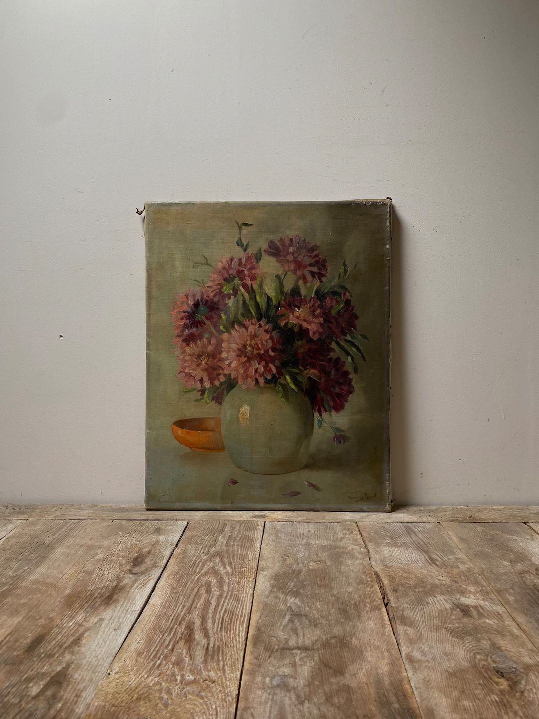 Antique dahlias oil painting, antique moody still life, antique Dutch, antique floral, antique fl... | Etsy (US)