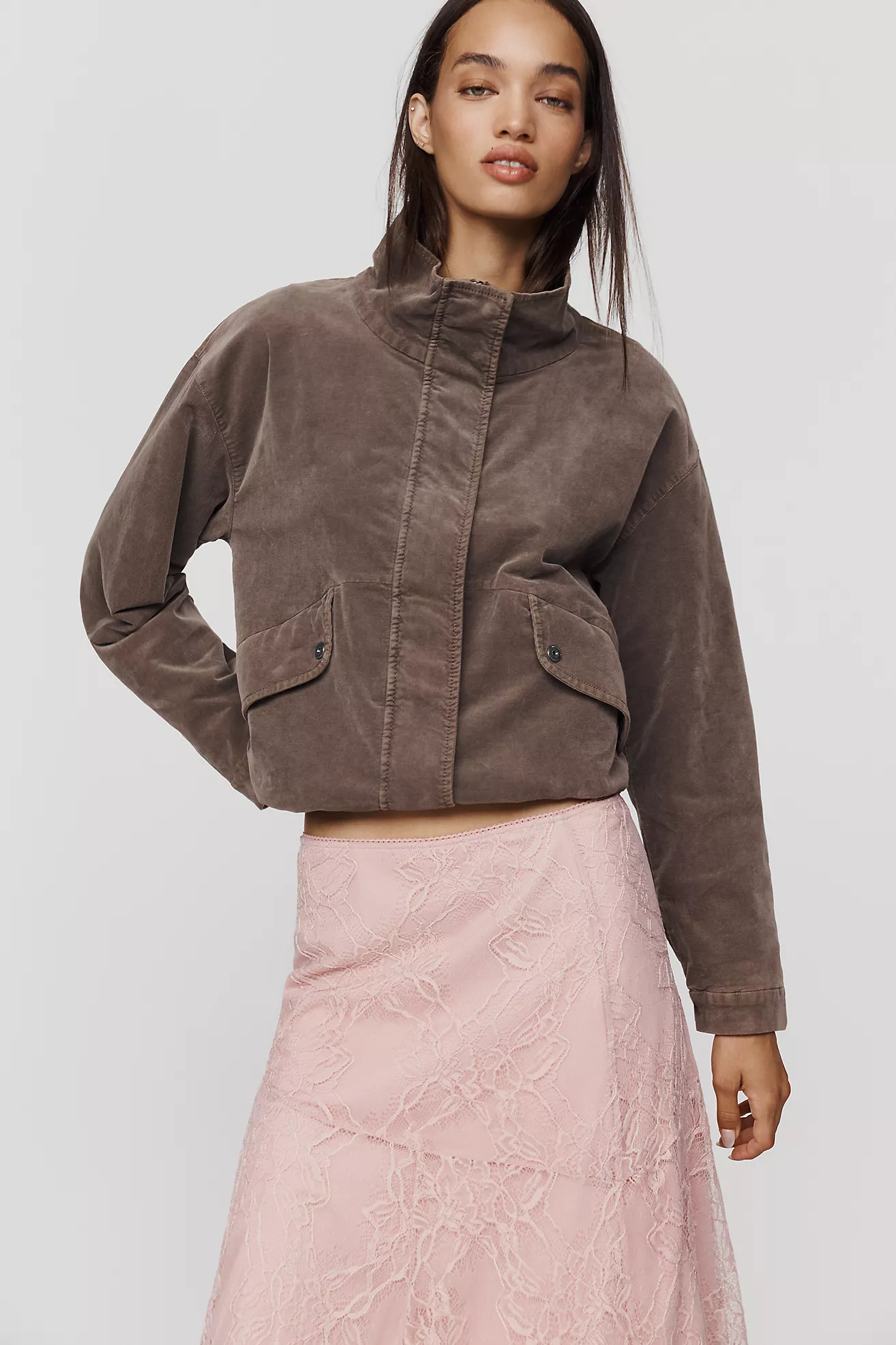 Marrakech Corduroy Funnel-Neck Jacket | Anthropologie (US)