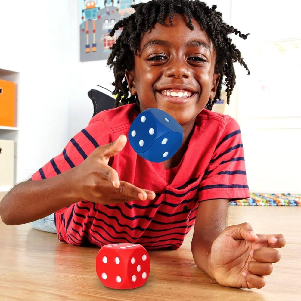 Learning Resources Foam Dice: Dot Dice, Red and Blue 6-Sided Foam Dice, Early Math Skills, Set of... | Amazon (US)