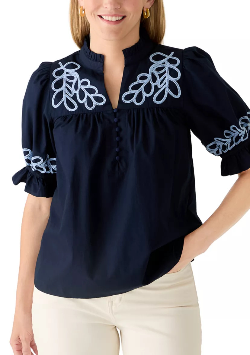 Women's Elbow Sleeve Peasant Top | Belk