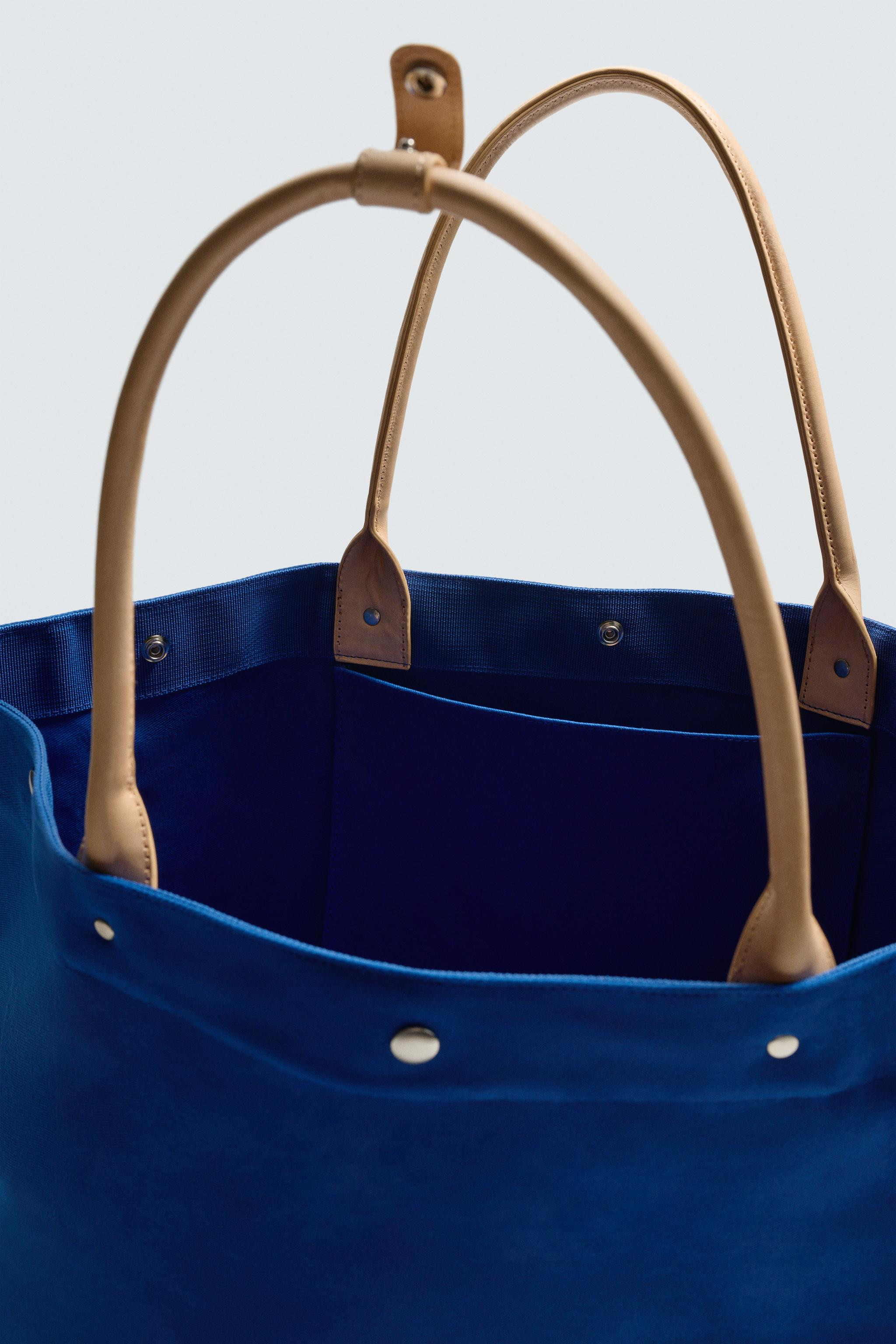 AARON LEVINE X ZARA LEATHER DETAIL SHOPPER | Zara US