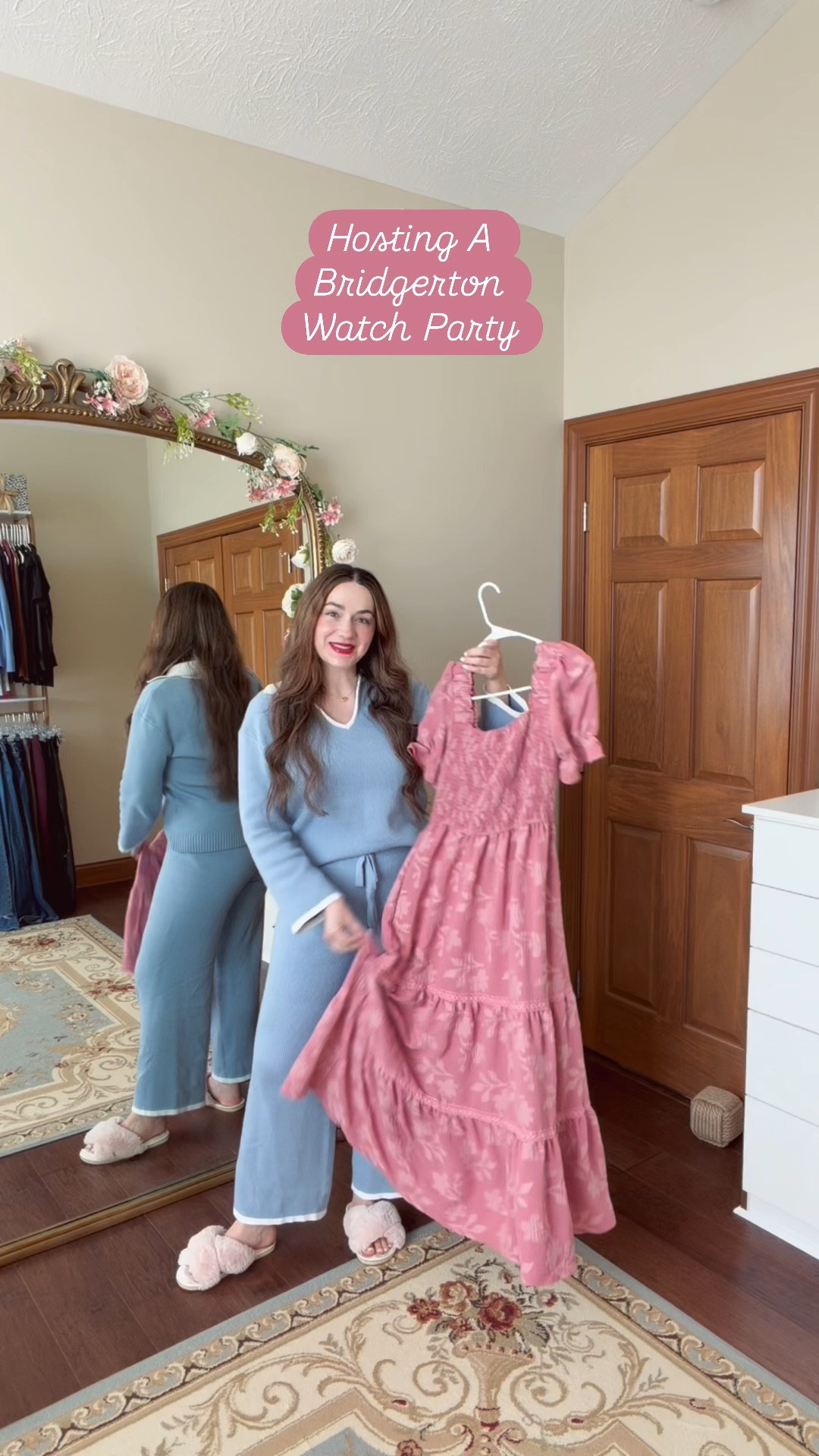 
50% off code for dress:J5MU9HJD

A very Bridgerton kind of day 🎀
Getting ready in a flowy, romantic dress, unboxing the prettiest self care gifts Bridgerton theme gifts, setting out snacks, pouring tea with my mom… and then settling in for new Bridgerton episodes 🤍

#bridgertonparty #romanticdress #bridgertonwatchparty #bridgertonthemedparty #partyhost spring outfits

#LTKgrwm #LTKootd #LTKfoodie