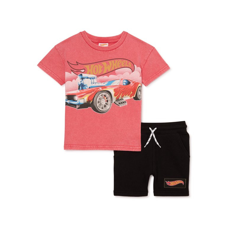 Hot Wheels Toddler Boys Short Sleeve T-Shirt and Shorts Set, 2-Piece, Sizes 2T-5T | Walmart (US)