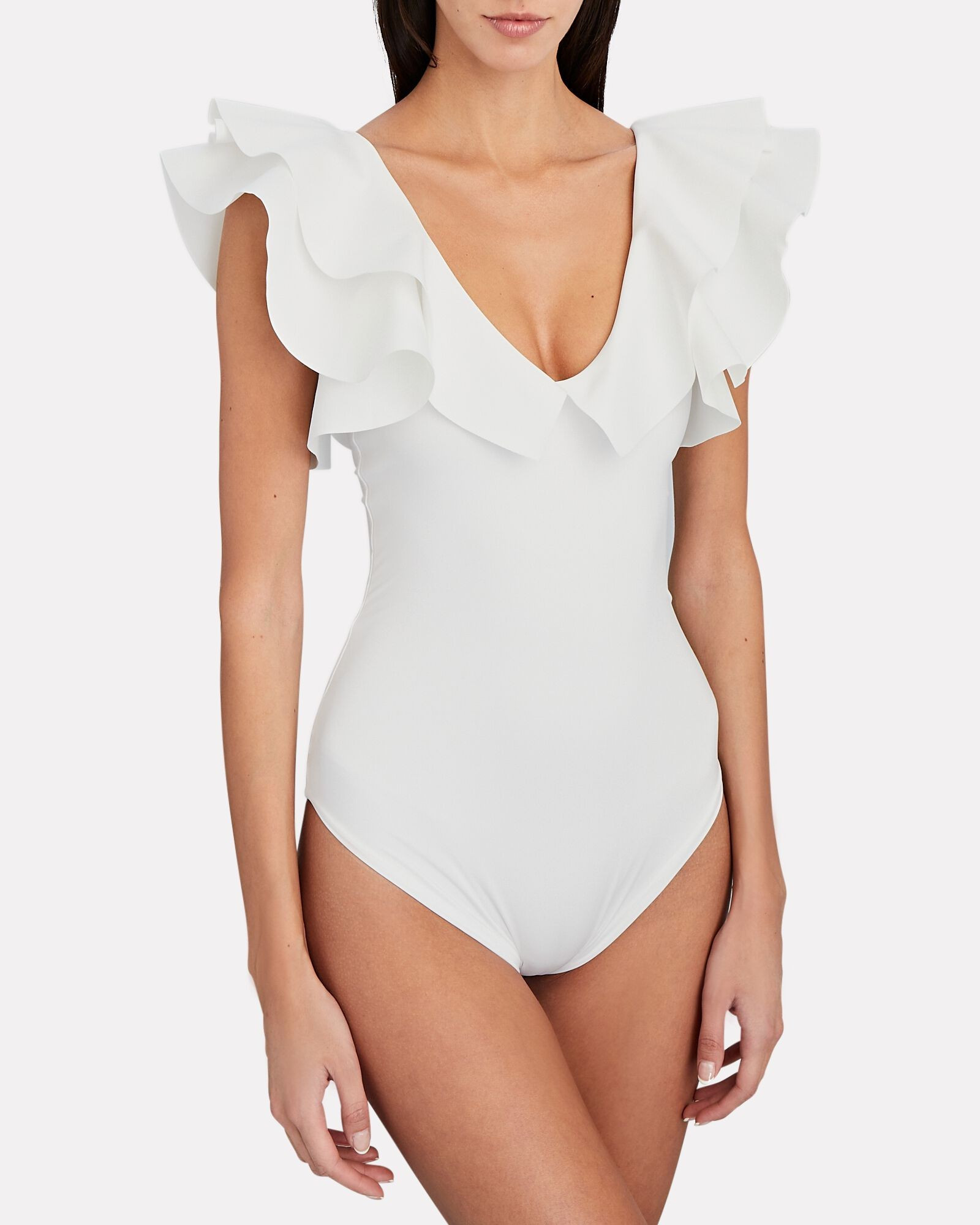 Santa Ruffled One-Piece Swimsuit | INTERMIX