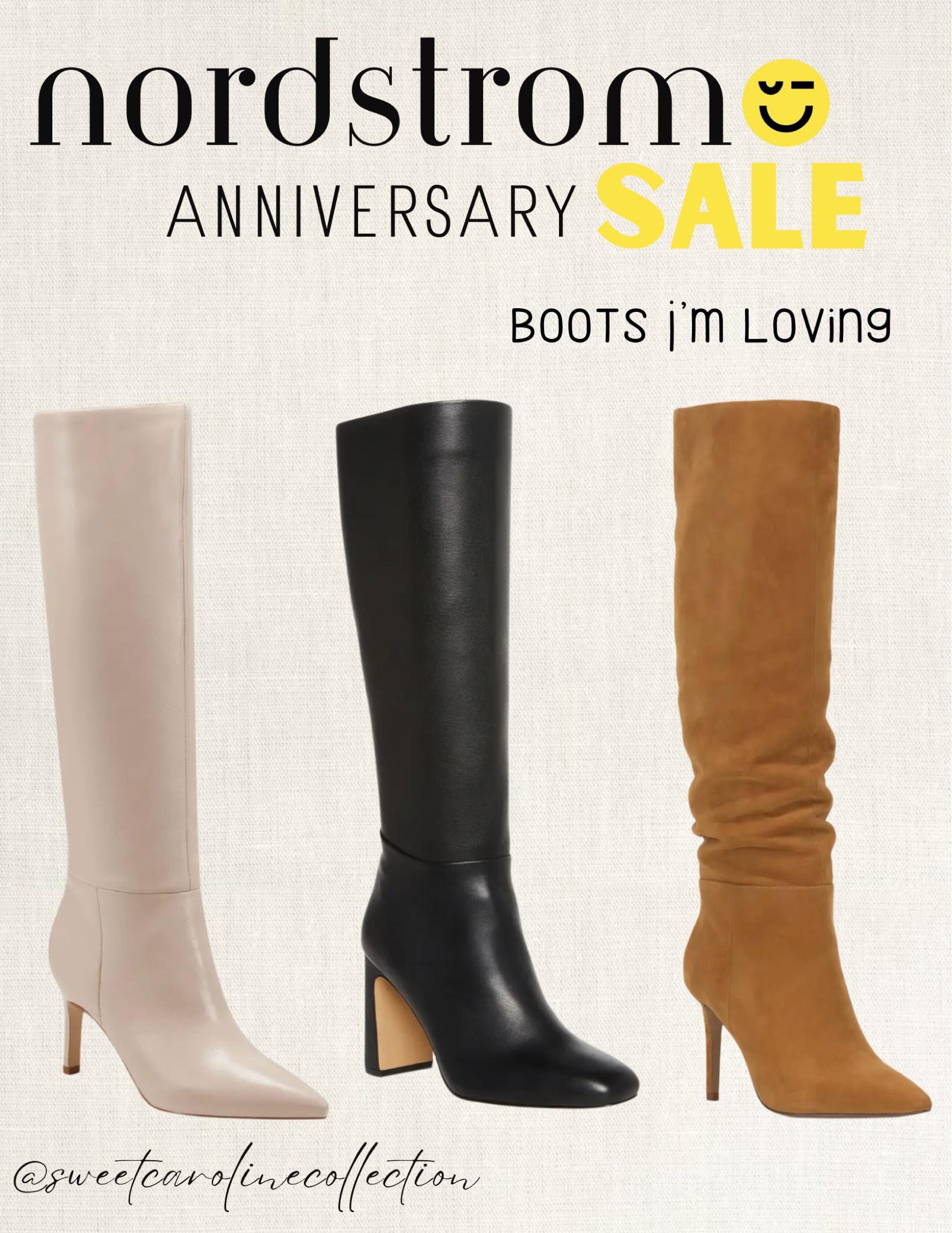 Nordstrom Anniversary Sale - boots I’m loving 

Nordstrom, sale, anniversary sale, accessories, fall fashion, boots, knee high boots, heeled boots, schutz, Marc fisher, All Saints, shoes, flats, mules, loafers, Steve Madden, workwear, Marc fisher, Franco Sarto, Cole haan, Lisa Vicky, open edit, linea paolo, BCBG, hat, earrings, ring, necklace, jewelry, sunglasses, purse, bag, watch, Kate spade, Gucci, Tom ford, tissot, Burberry, Michele, lele sadoughi, rag & bone, makeup, osea, necessaire, body wash, eye makeup, mascara, nars, supergoop, sunscreen, hair oil, moroccanoil, Donna Karan New York, olaplex, shampoo, conditioner, too faced, Drybar, Elemis, cleansing balm, the ordinary, dr. Dennis, T3, hair dryer, Dyson airwrap, setting spray, Mac, st. Tropez, self tanner, face wash, maison margiela, lotion, Burberry, YSL beauty, Sunday Riley, Tom ford, Chloe, Tula, U beauty, Drybar, Armani, beauty, skincare, charlotte tilbury, lancome, my way, perfume, fragrance, replica, beach walk, lip gloss, lip kit, facial serum, Laura mercier, the ordinary, brow serum, deodorant, setting spray, Dior, brush set, robe, home, kitchen, suitcase, travel, candle, hydro flask, beis, voluspa, Ugg, diptyque, Viking, vacay, vacation, travel bag, Jo Malone London, fellow, ice bucket, matouk, moccamaster, down comforter, sheets, duvet, bedding, bedroom, blanket, cake stand, Crosley, purse, diffuser, fragrance, pot and pan set, tea pot, tea kettle, nest, electric tea kettle, candle set, luxe, barefoot dreams, slippers, candle, fuzzy socks, Ugg, pajama, pajama set, pjs, blanket, cozy, style, fashion, lounge set, home, bathroom, must have, best seller, top seller, bedroom, under 400, under 300, under 200, under 100, under 50, sweet Caroline collection

#LTKsalealert #LTKshoecrush #LTKxNSale