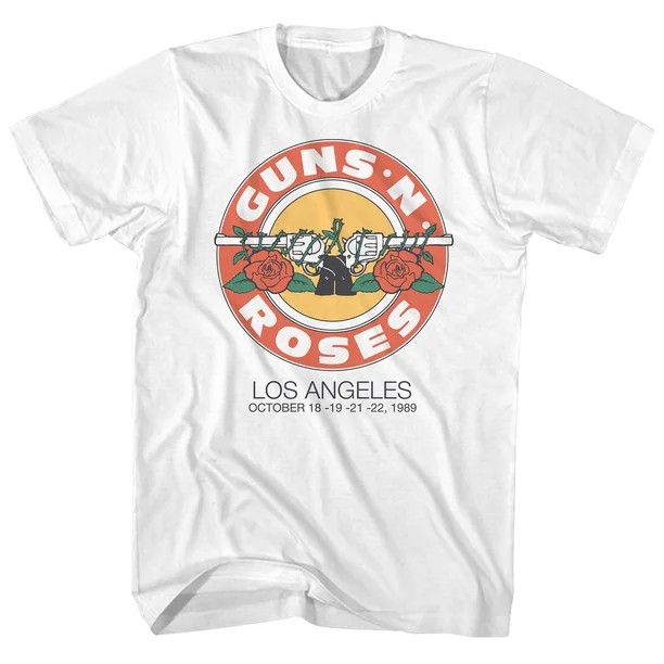 Guns N' Roses LA Bullet White T-Shirt Unisex | Walmart (US)
