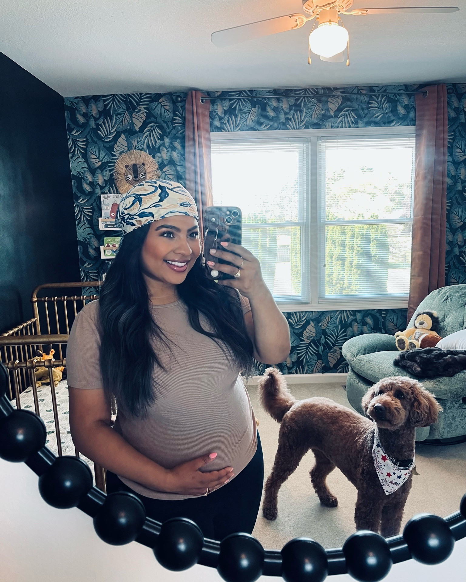 I’ve been feeling under the weather these past few days, but this room is FULL of some of my FAVORITE things🤎 and Luna’s too 🥹🥰

Nick’s been on daddy duty bringing our baby boy’s NURSERY to life, adding a mirror and finishing the bookshelf—every little DETAIL makes it feel more like HOME. Still a work in a progress but we’re getting closer and we can’t wait to meet you, SWEET BOY. 🦁🦒✨

#LTKNursery
#LTKMomtoBe

#LTKmomlife #LTKBaby #LTKBump