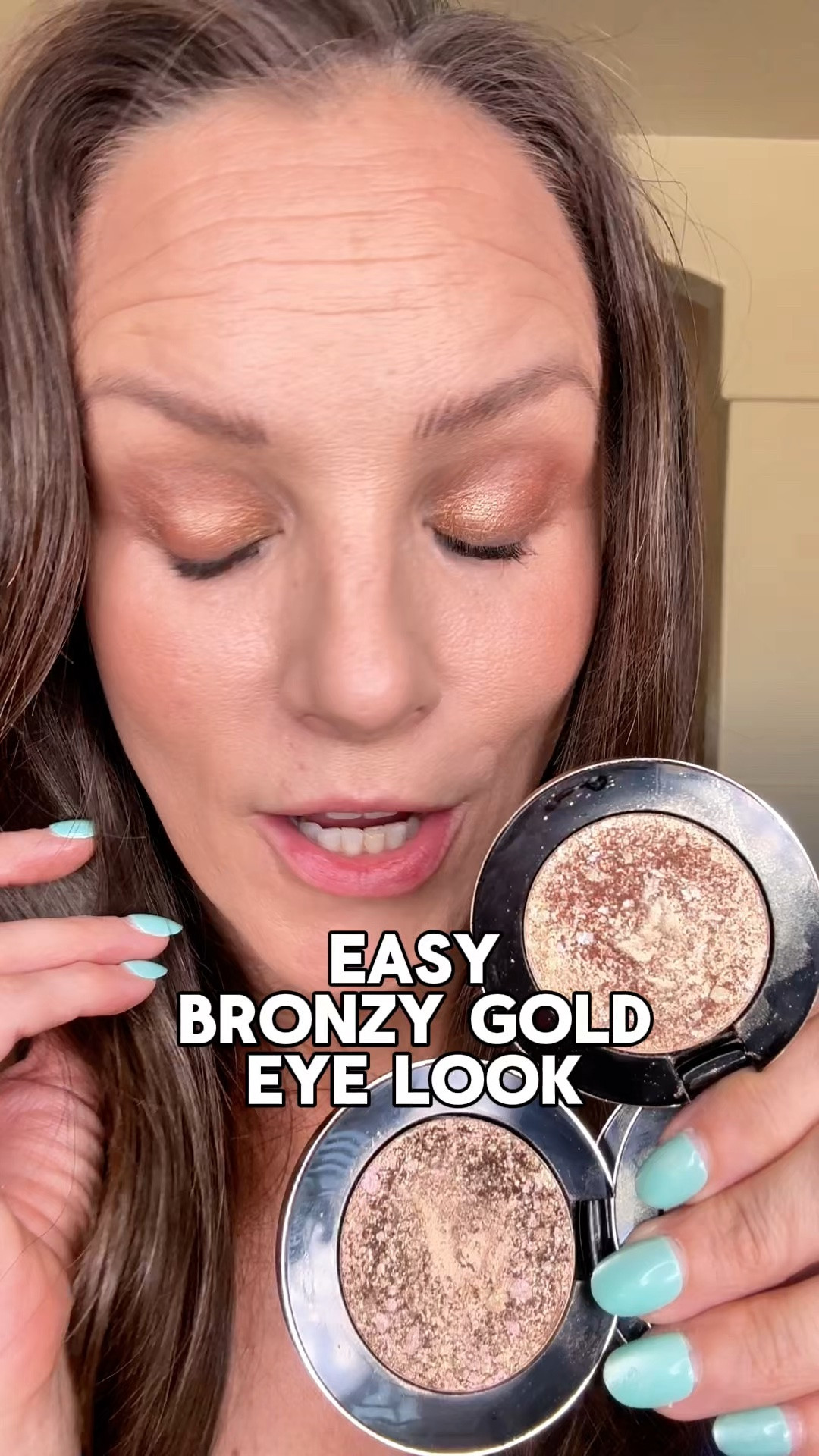 These two shades have been my go-to for the prettiest warm golden eye look. MAKE Beauty's Multichromatic Eyeshadows blend beautifully, stay put all day, and catch the light in the most gorgeous way.

#makebeauty #makebeautyeyeshadow #beautyover40 #goldeneyelooks