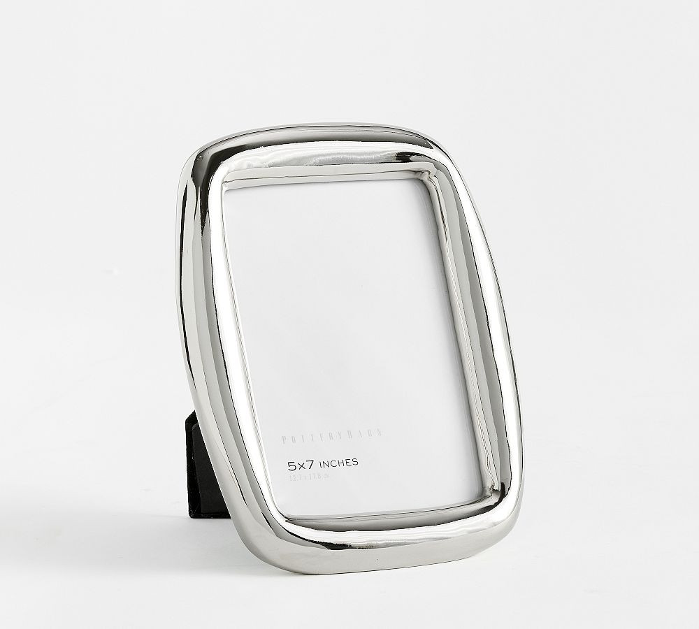 Chris Loves Julia Rounded Silver Frame | Pottery Barn (US)