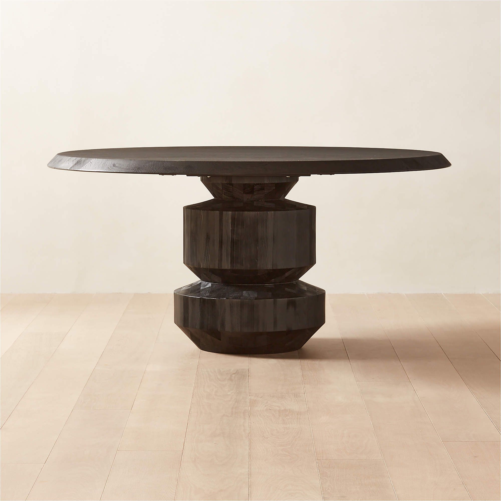 Sylvie Round Black Wood Dining Table + Reviews | CB2 | CB2