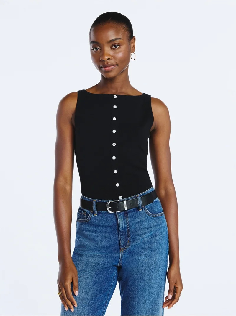 Scoop Women's Sleeveless Button Front Cardigan Sweater, Lightweight, Sizes XS-XXL | Walmart (US)