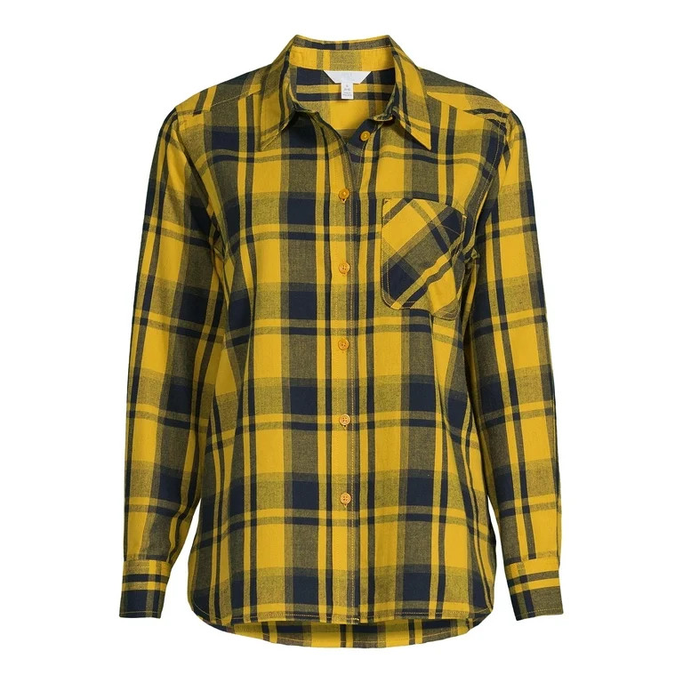 Time and Tru Women's Flannel Shirt - Walmart.com | Walmart (US)