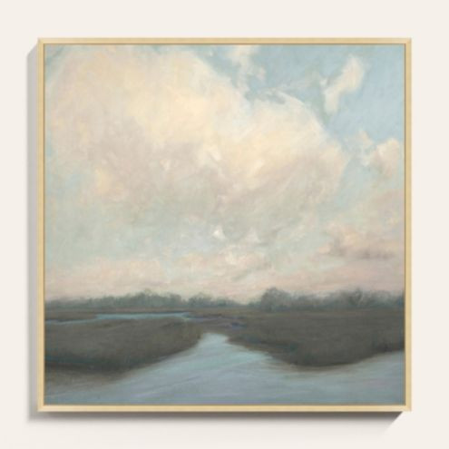 Pastel Marsh Framed Canvas Art Print | Ballard Designs, Inc.